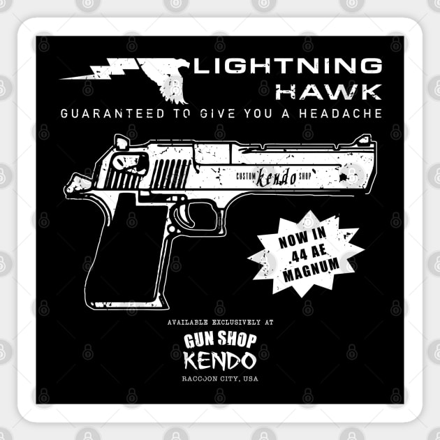 Lightning Hawk - wht Sticker by CCDesign